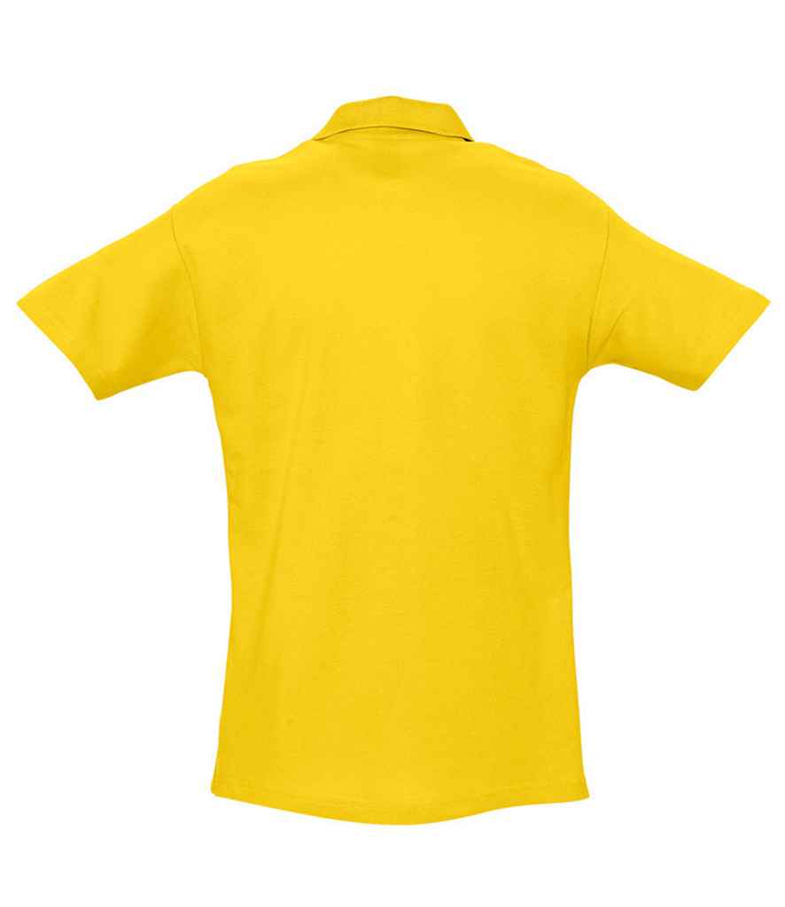 SOL'S Spring II Heavy Cotton Piqué Polo Shirt in Gold, back view