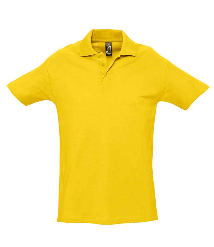 SOL'S Spring II Heavy Cotton Piqué Polo Shirt in Gold, front view