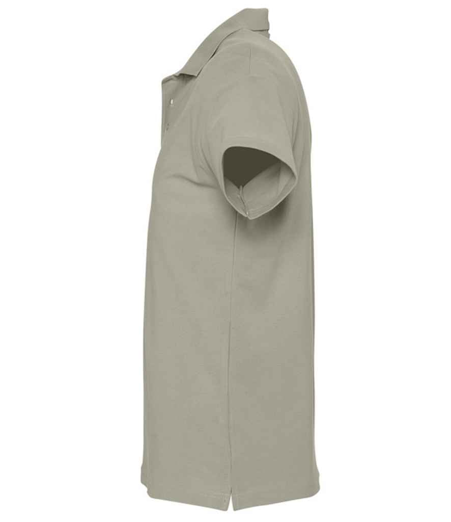 SOL'S Spring II Heavy Cotton Piqué Polo Shirt in Khaki, side view