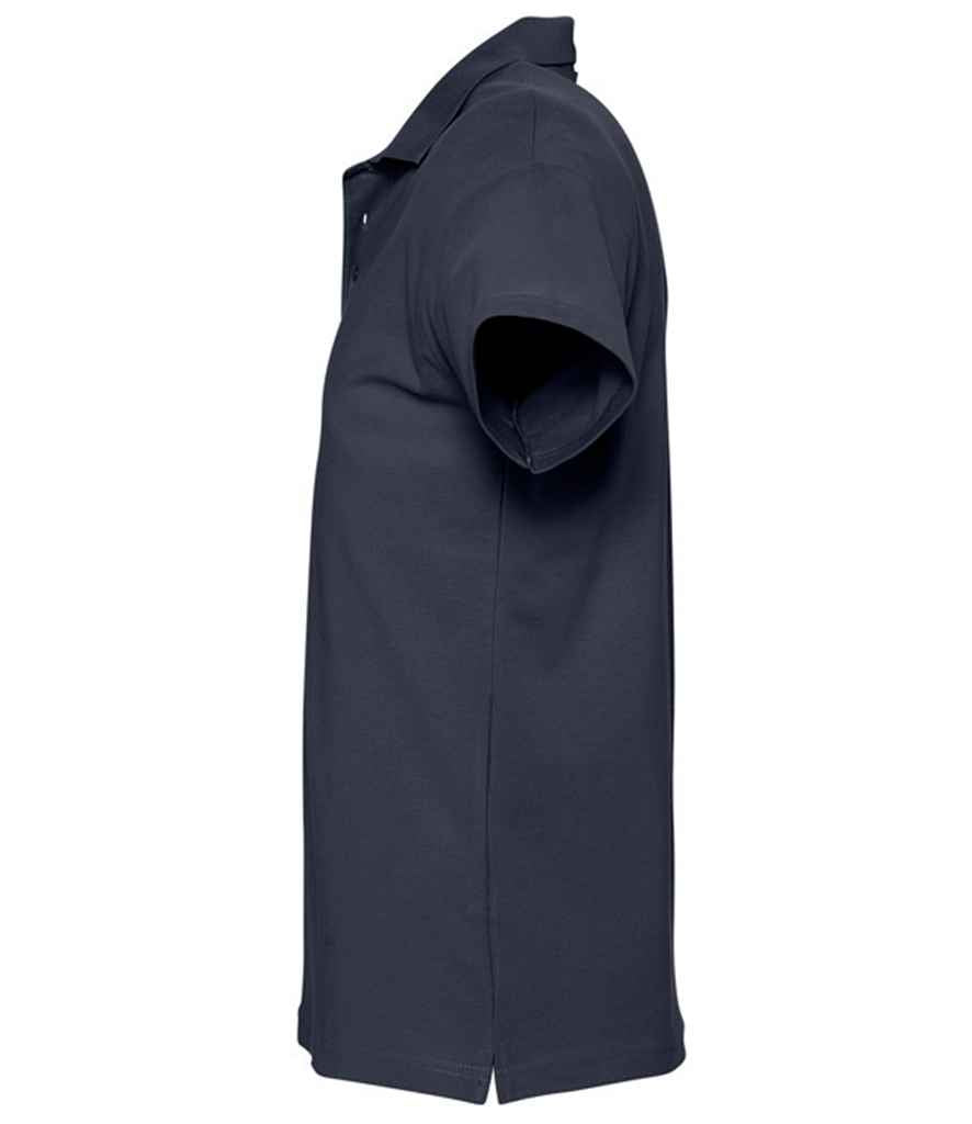 SOL'S Spring II Heavy Cotton Piqué Polo Shirt in Navy, side view