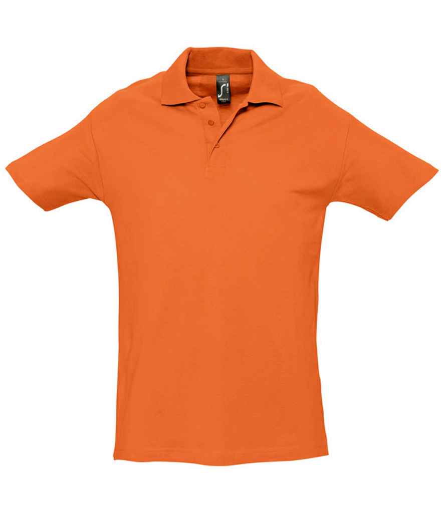 SOL'S Spring II Heavy Cotton Piqué Polo Shirt in Orange, front view