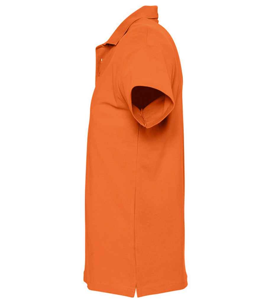 SOL'S Spring II Heavy Cotton Piqué Polo Shirt in Orange, side view