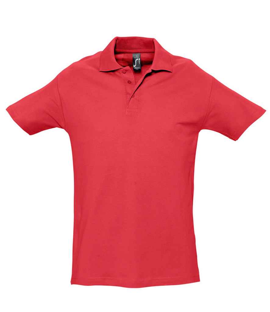 SOL'S Spring II Heavy Cotton Piqué Polo Shirt in Red, front view
