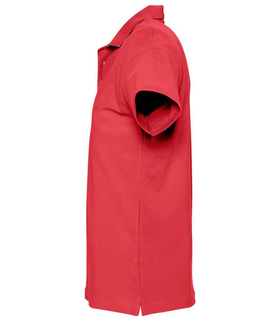 SOL'S Spring II Heavy Cotton Piqué Polo Shirt in Red, side view