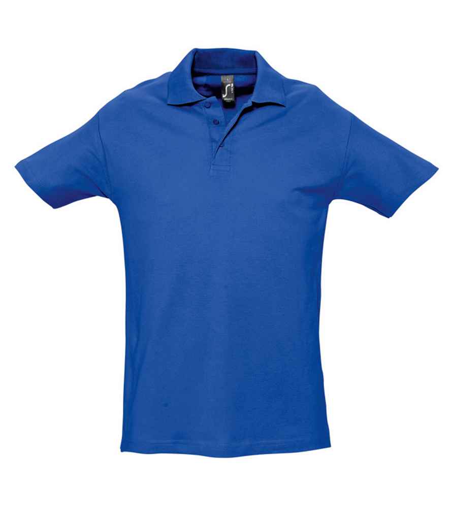 SOL'S Spring II Heavy Cotton Piqué Polo Shirt in Royal Blue, front view