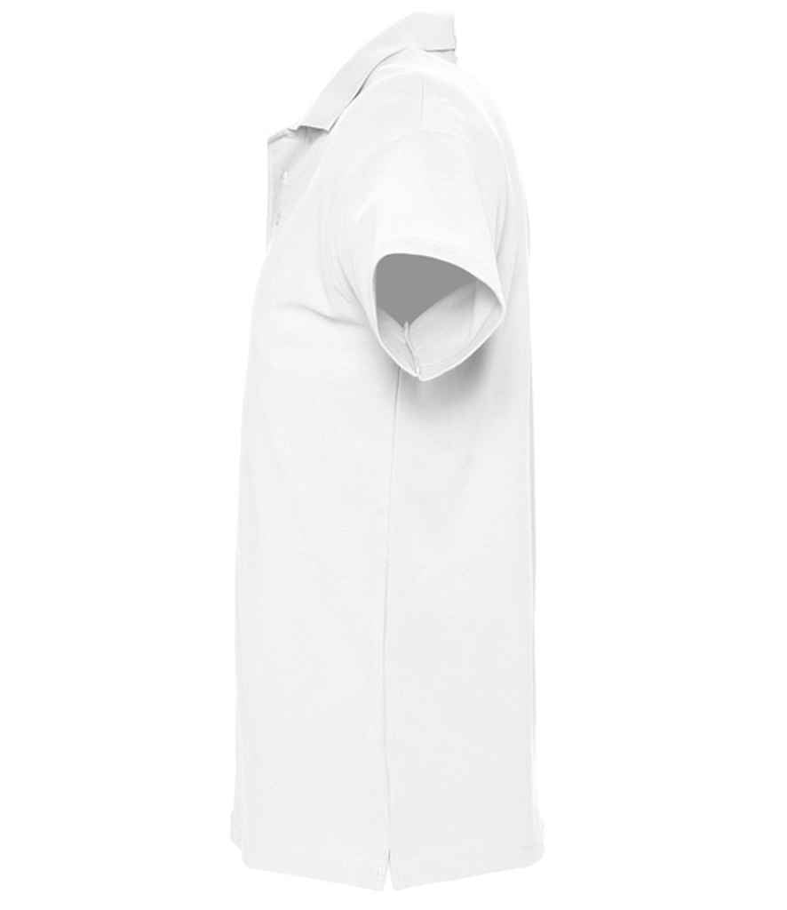 SOL'S Spring II Heavy Cotton Piqué Polo Shirt in White, side view