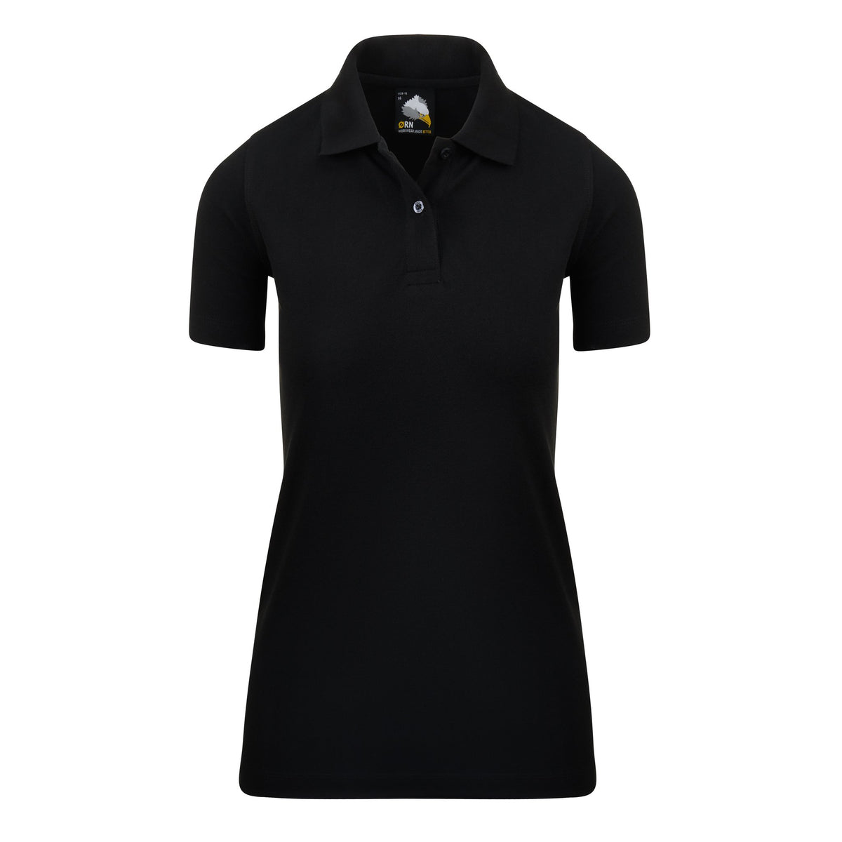 ØRN Ladies Raven Poloshirt – Black – front