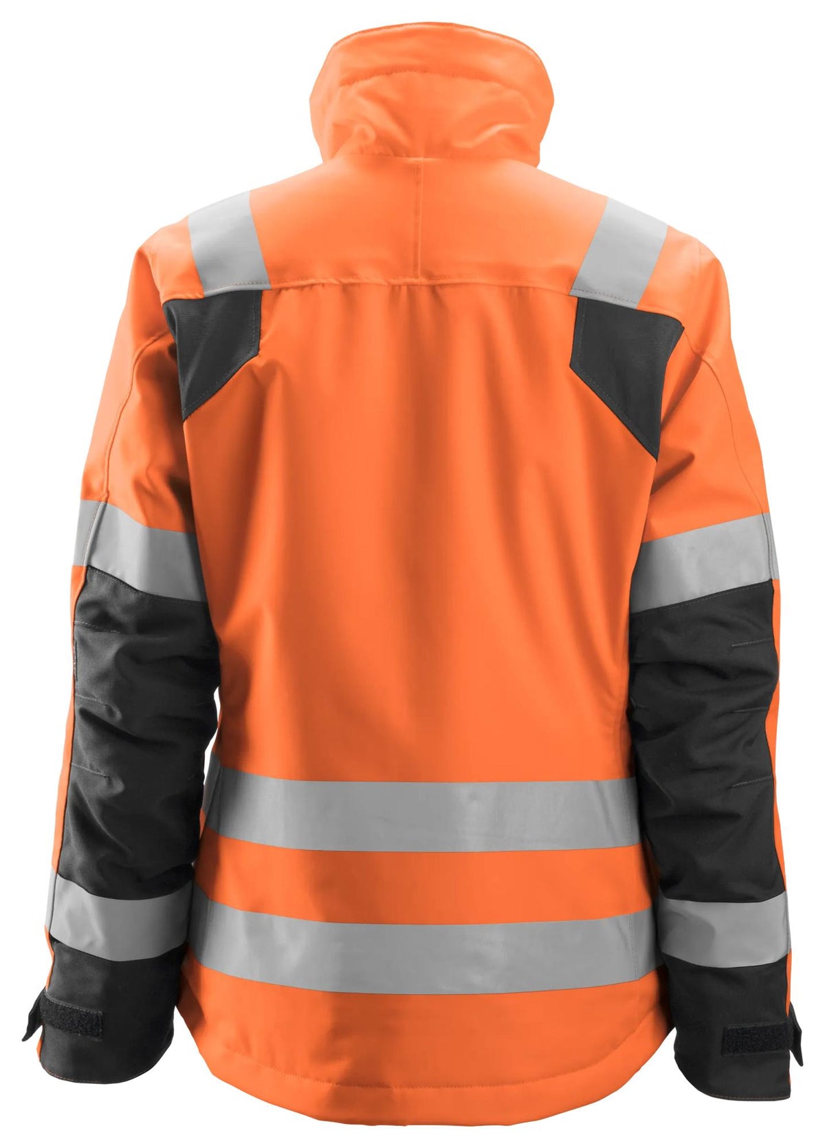 Snickers Workwear 1137 High-Vis Class 2/3, Women's 37.5® Insulated Jacket in Hi-Vis Orange/Black, back view