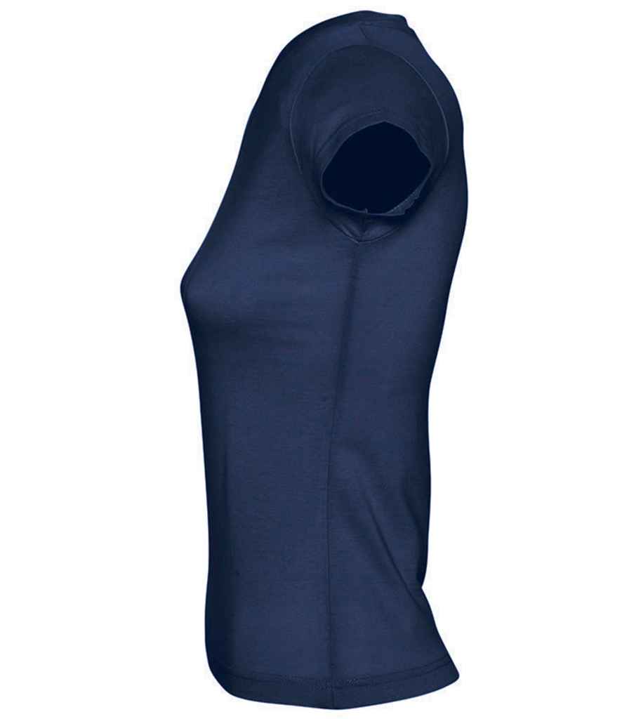 SOL'S Ladies Moon V Neck T-Shirt in French Navy, side view