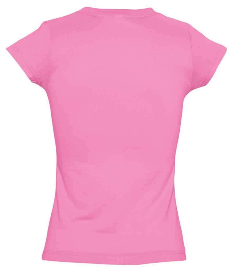SOL'S Ladies Moon V Neck T-Shirt in Orchid Pink, back view