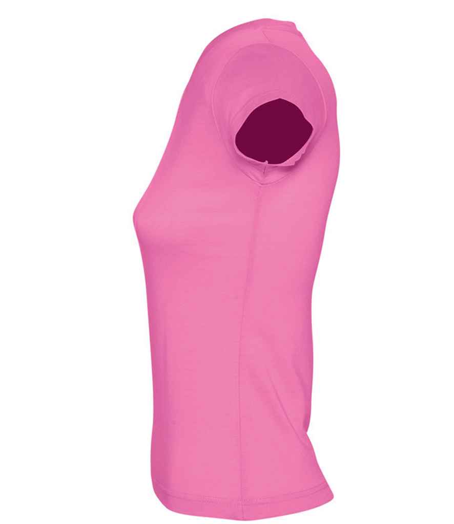 SOL'S Ladies Moon V Neck T-Shirt in Orchid Pink, side view