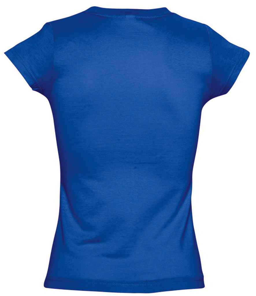 SOL'S Ladies Moon V Neck T-Shirt in Royal Blue, back view