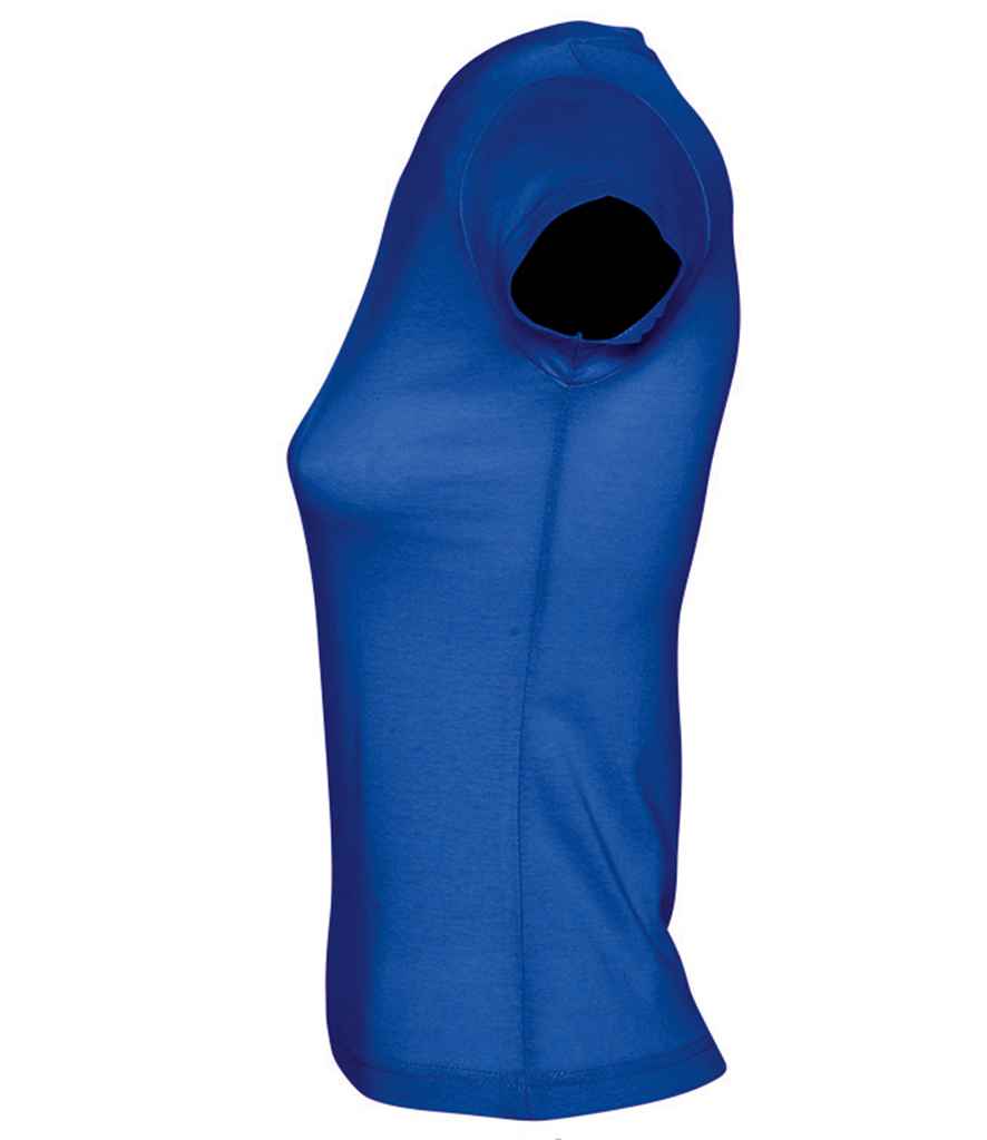 SOL'S Ladies Moon V Neck T-Shirt in Royal Blue, side view
