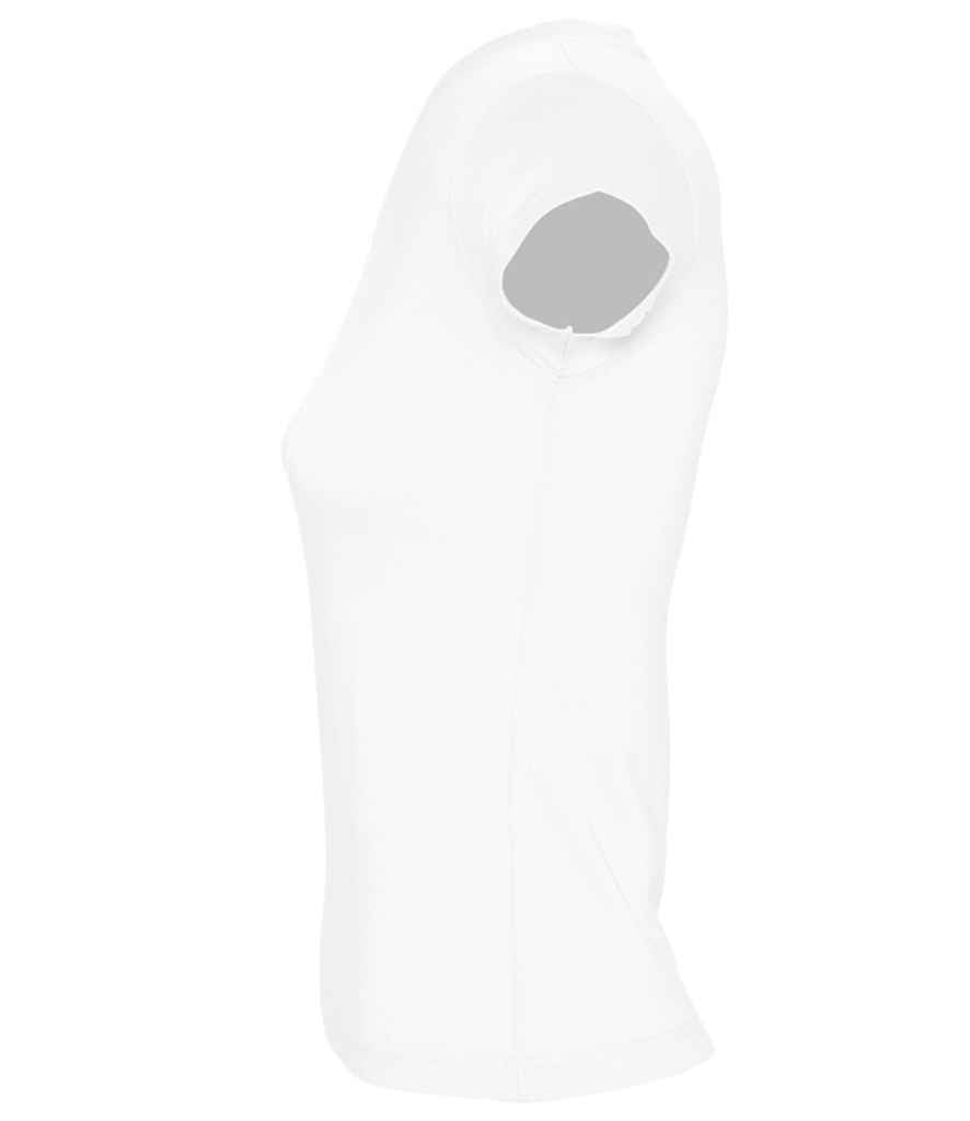 SOL'S Ladies Moon V Neck T-Shirt in White, side view