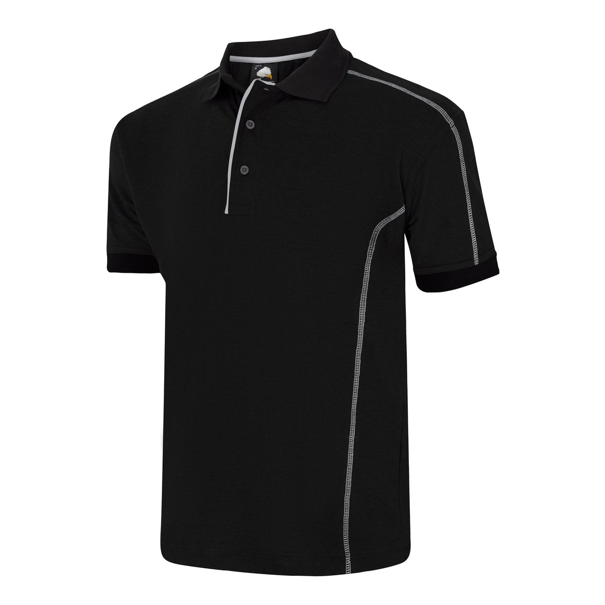 ØRN Crane Poloshirt – Black – side