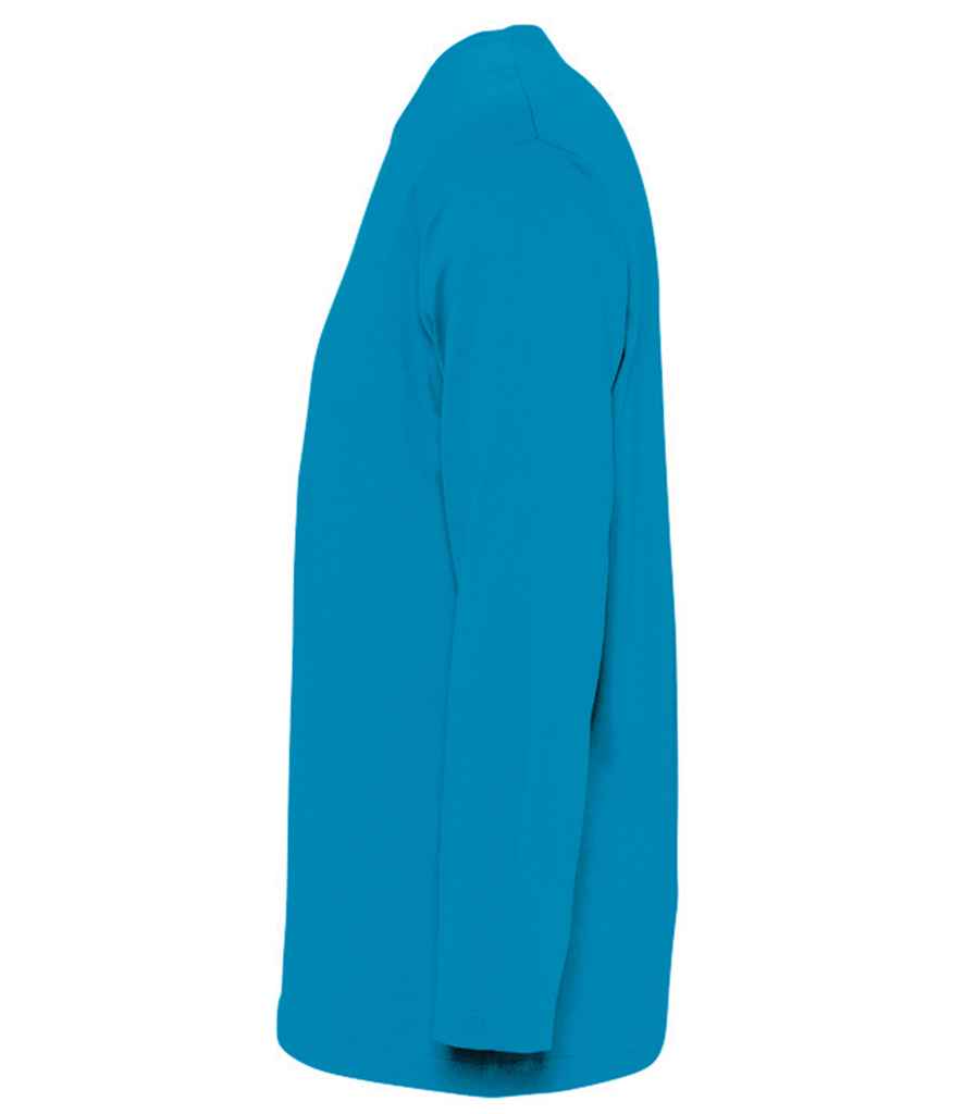 SOL'S Monarch Long Sleeve T-Shirt in Aqua, side view