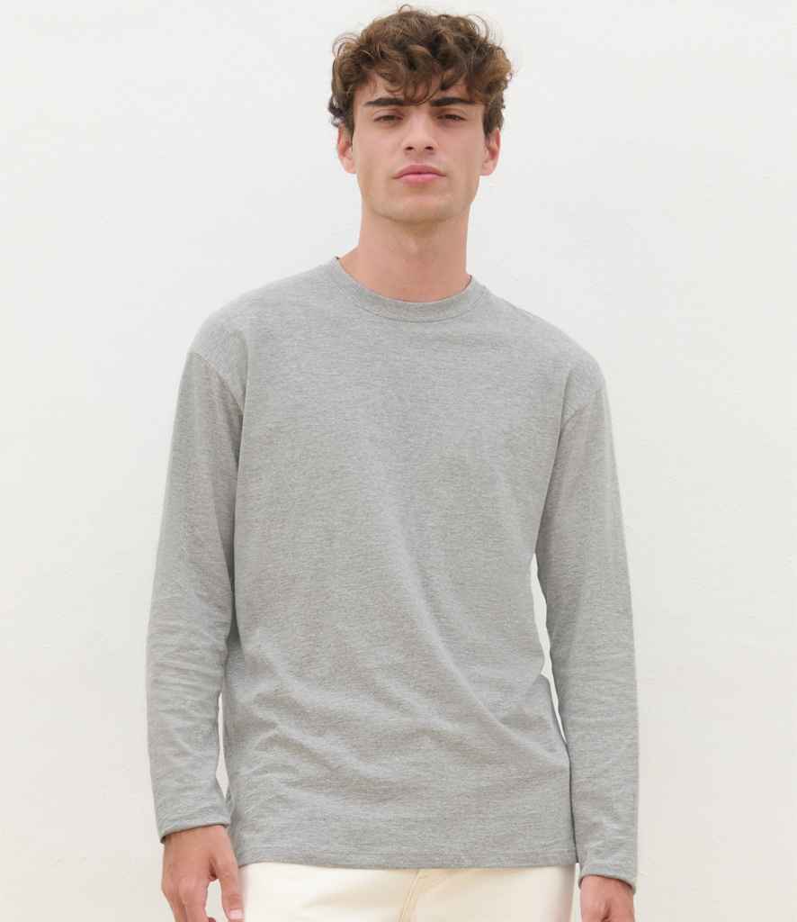 SOL'S Monarch Long Sleeve T-Shirt in Grey Marl