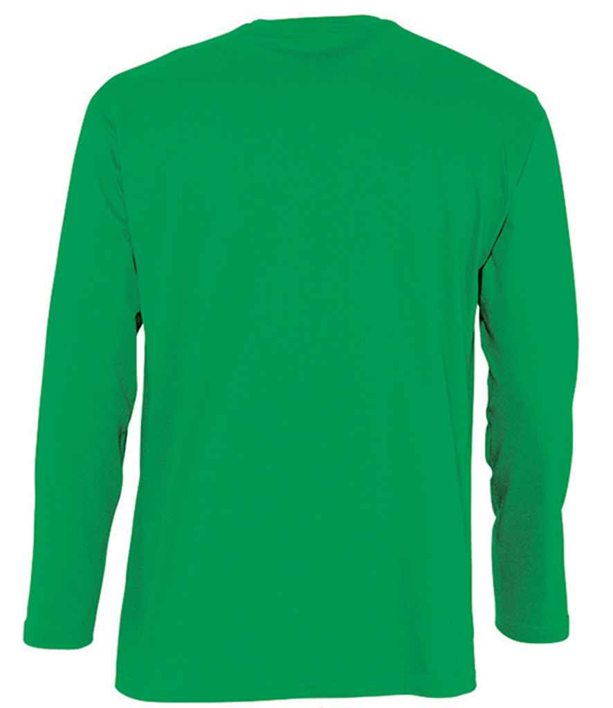 SOL'S Monarch Long Sleeve T-Shirt in Kelly Green, back view