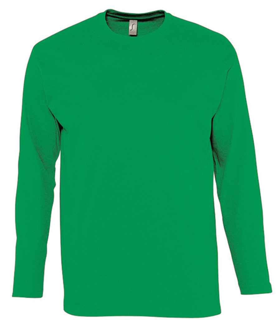 SOL'S Monarch Long Sleeve T-Shirt in Kelly Green, front view