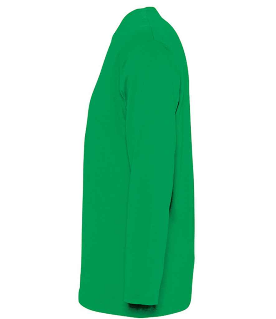SOL'S Monarch Long Sleeve T-Shirt in Kelly Green, side view