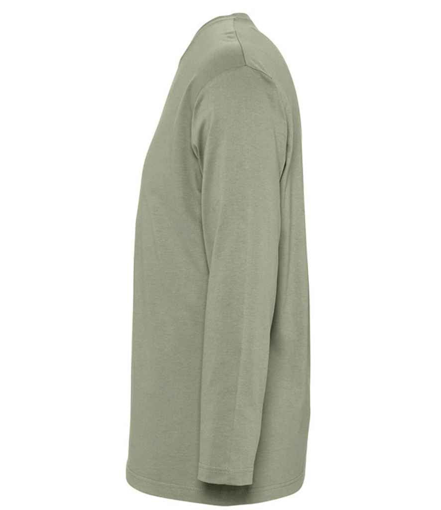 SOL'S Monarch Long Sleeve T-Shirt in Khaki, side view