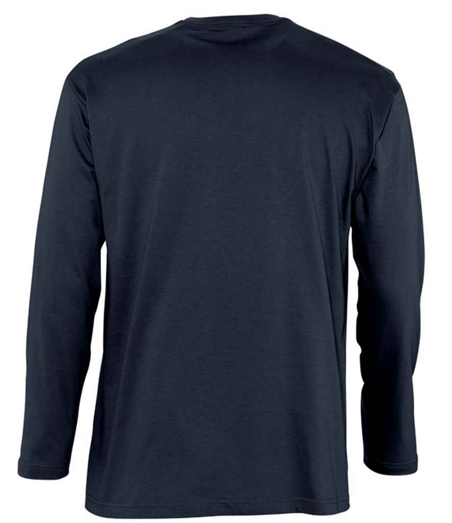 SOL'S Monarch Long Sleeve T-Shirt in Navy, back view