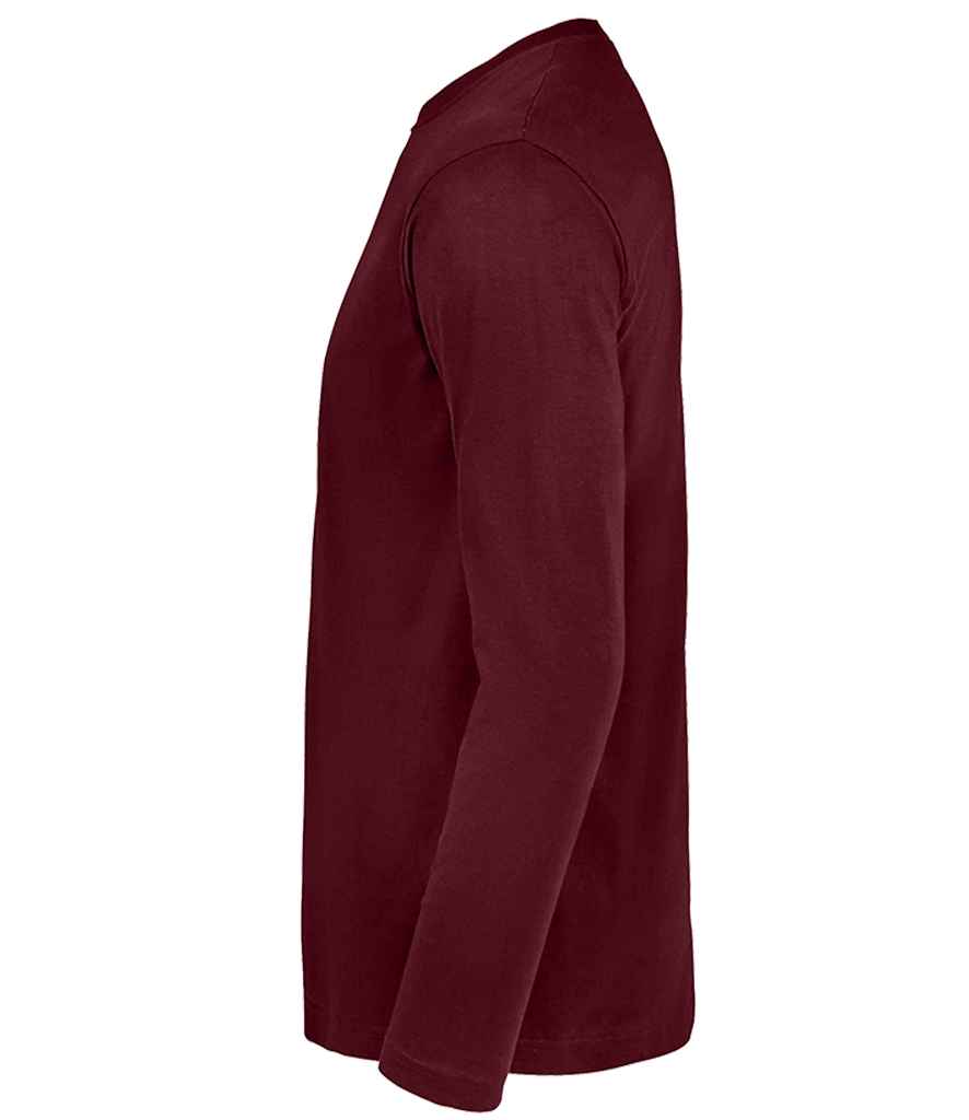 SOL'S Monarch Long Sleeve T-Shirt in Oxblood, side view