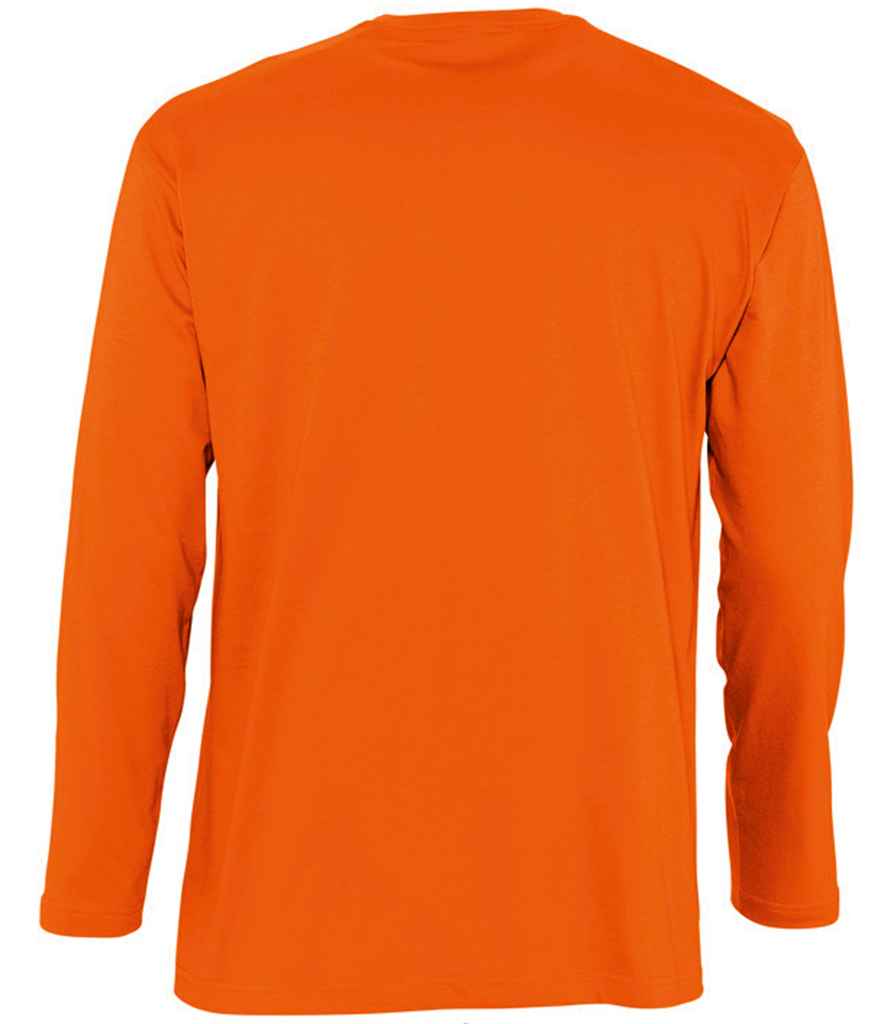 SOL'S Monarch Long Sleeve T-Shirt in Orange, back view