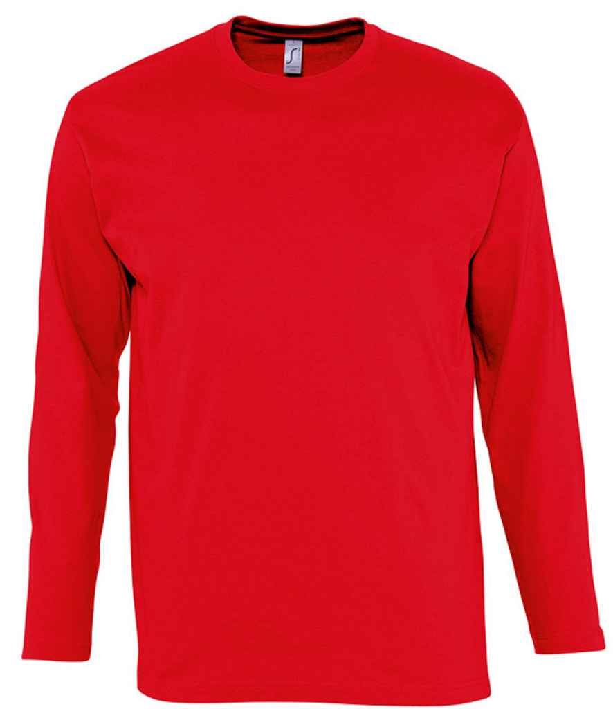 SOL'S Monarch Long Sleeve T-Shirt in Red, front view