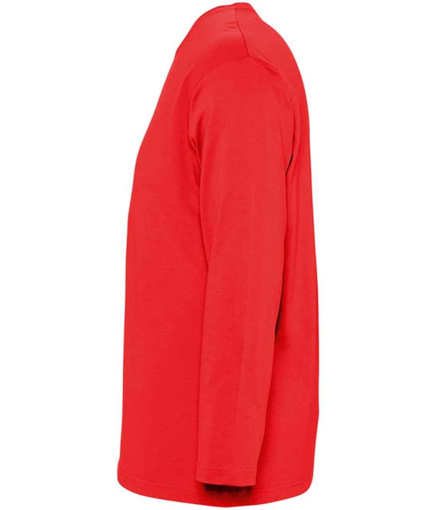 SOL'S Monarch Long Sleeve T-Shirt in Red, side view