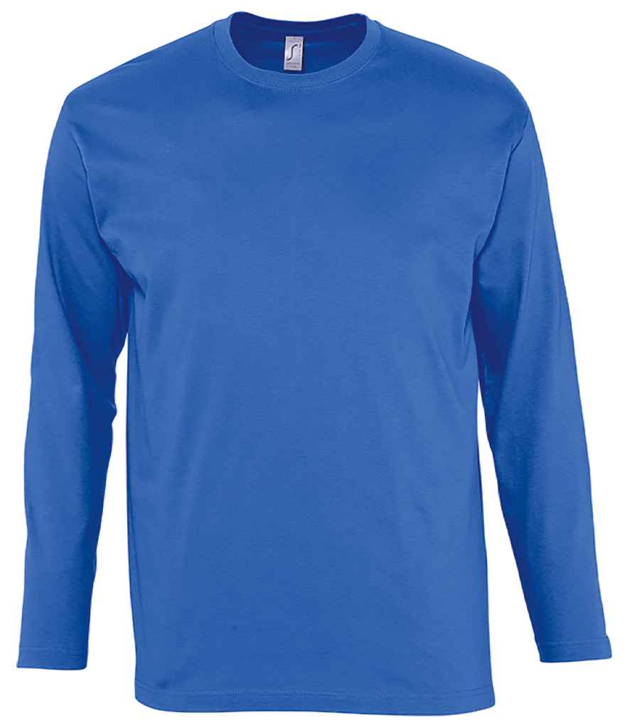 SOL'S Monarch Long Sleeve T-Shirt in Royal Blue, front view