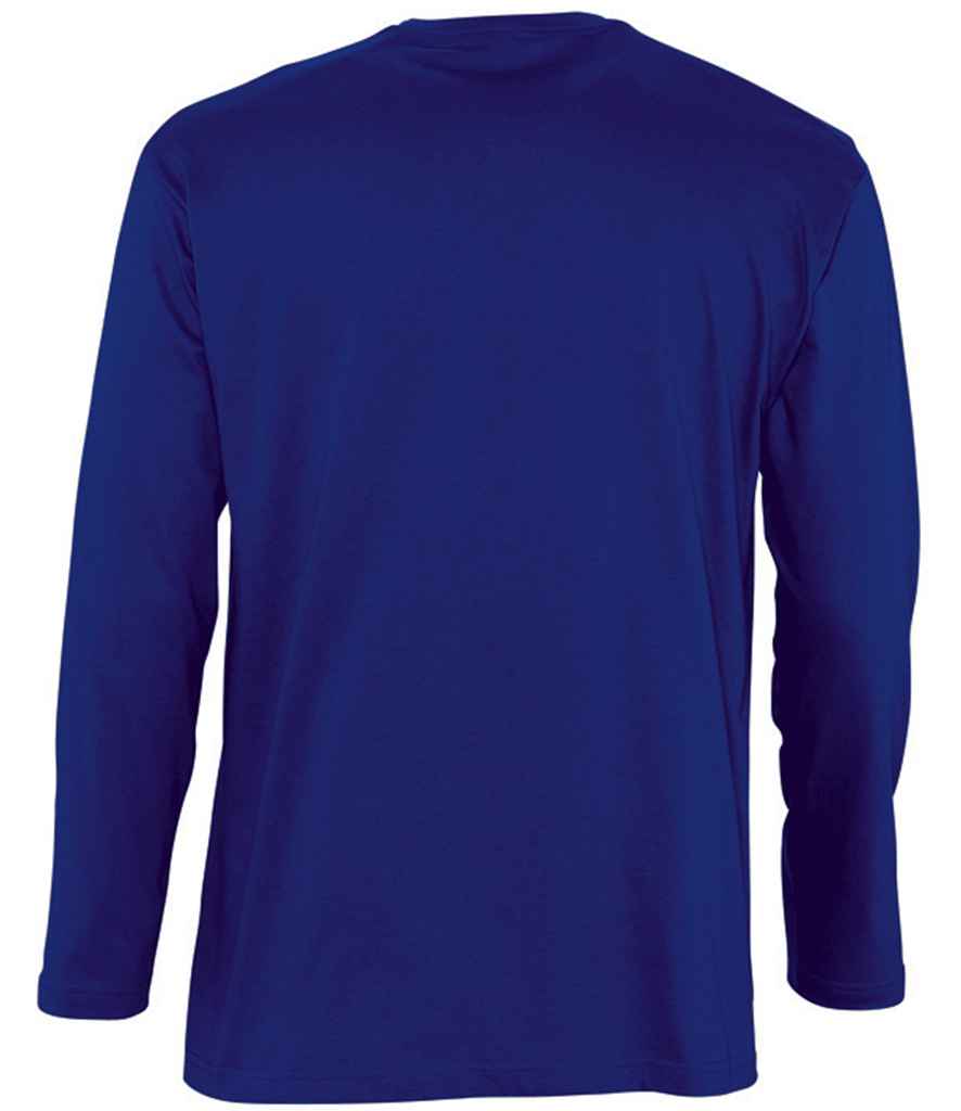SOL'S Monarch Long Sleeve T-Shirt in Ultramarine, back view