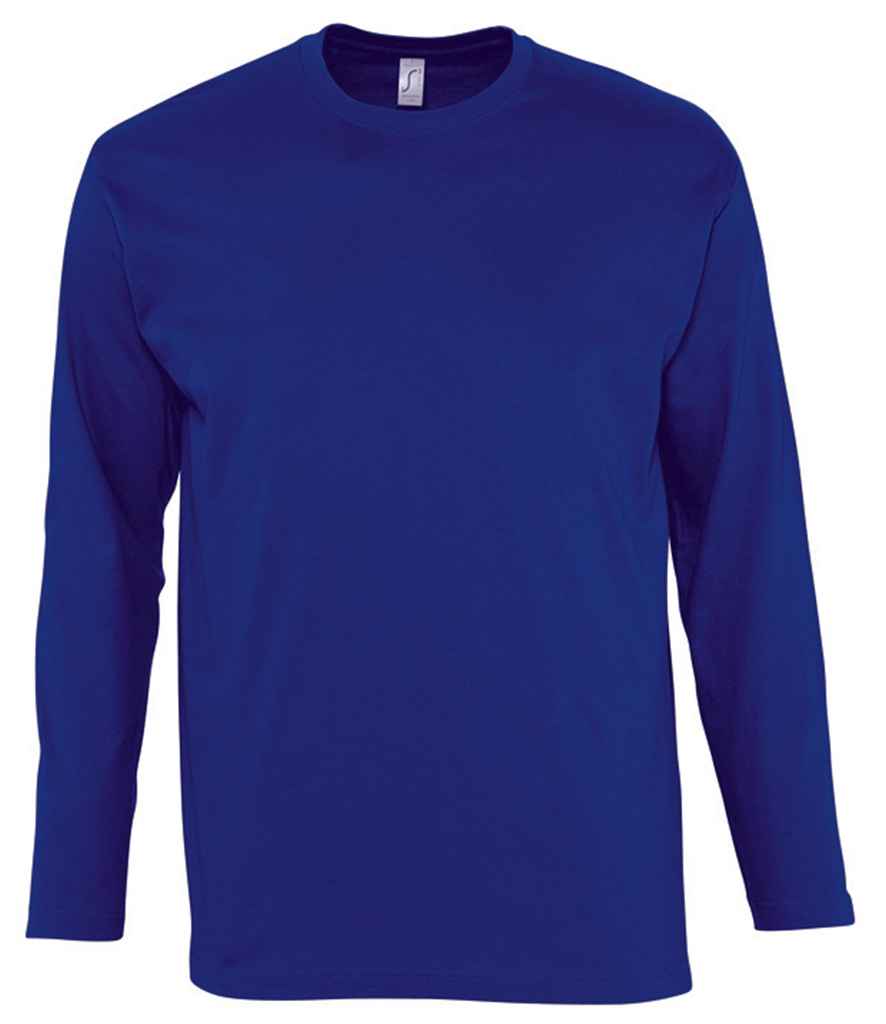 SOL'S Monarch Long Sleeve T-Shirt in Ultramarine, front view