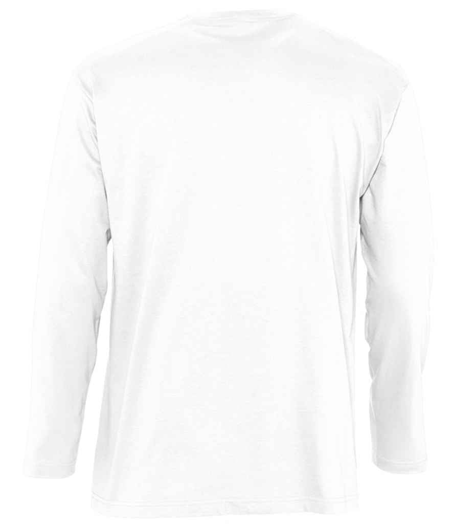 SOL'S Monarch Long Sleeve T-Shirt in White, back view