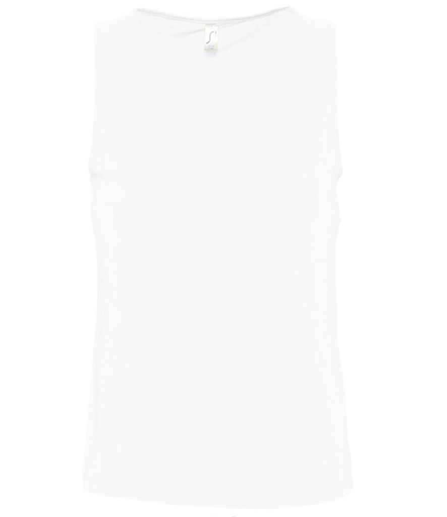 SOL'S Justin Tank Top in White, front view