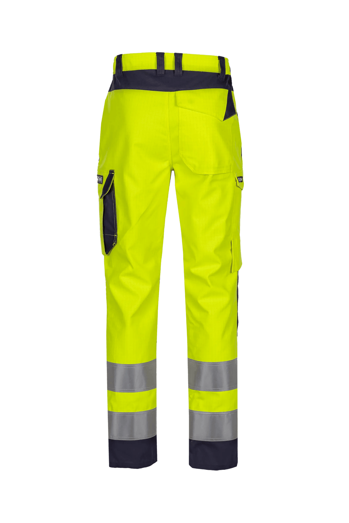 Sioen PRO Mizar in High-vis yellow/Navy blue, back view
