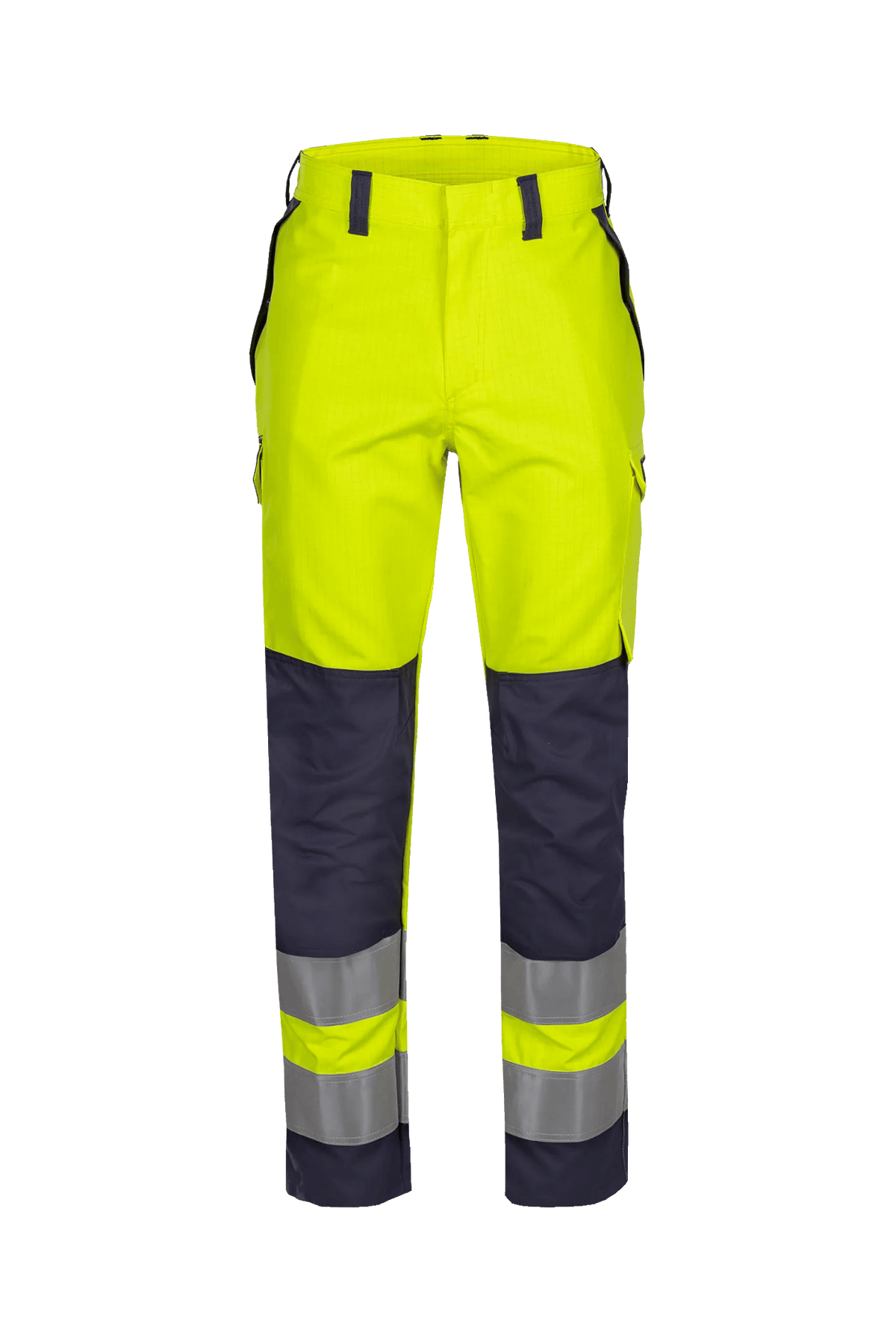 Sioen PRO Mizar in High-vis yellow/Navy blue, front view