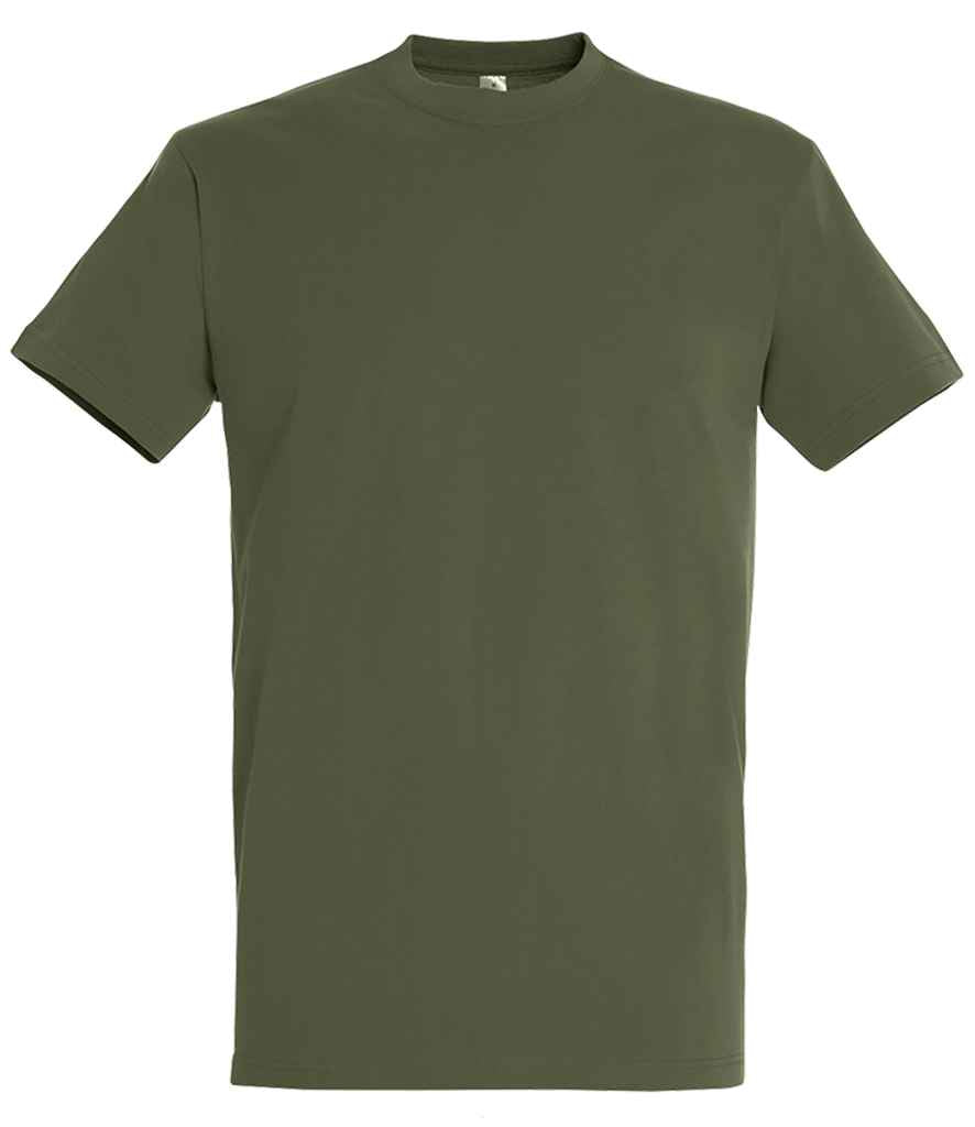 SOL'S Imperial Heavy T-Shirt in Army, front view