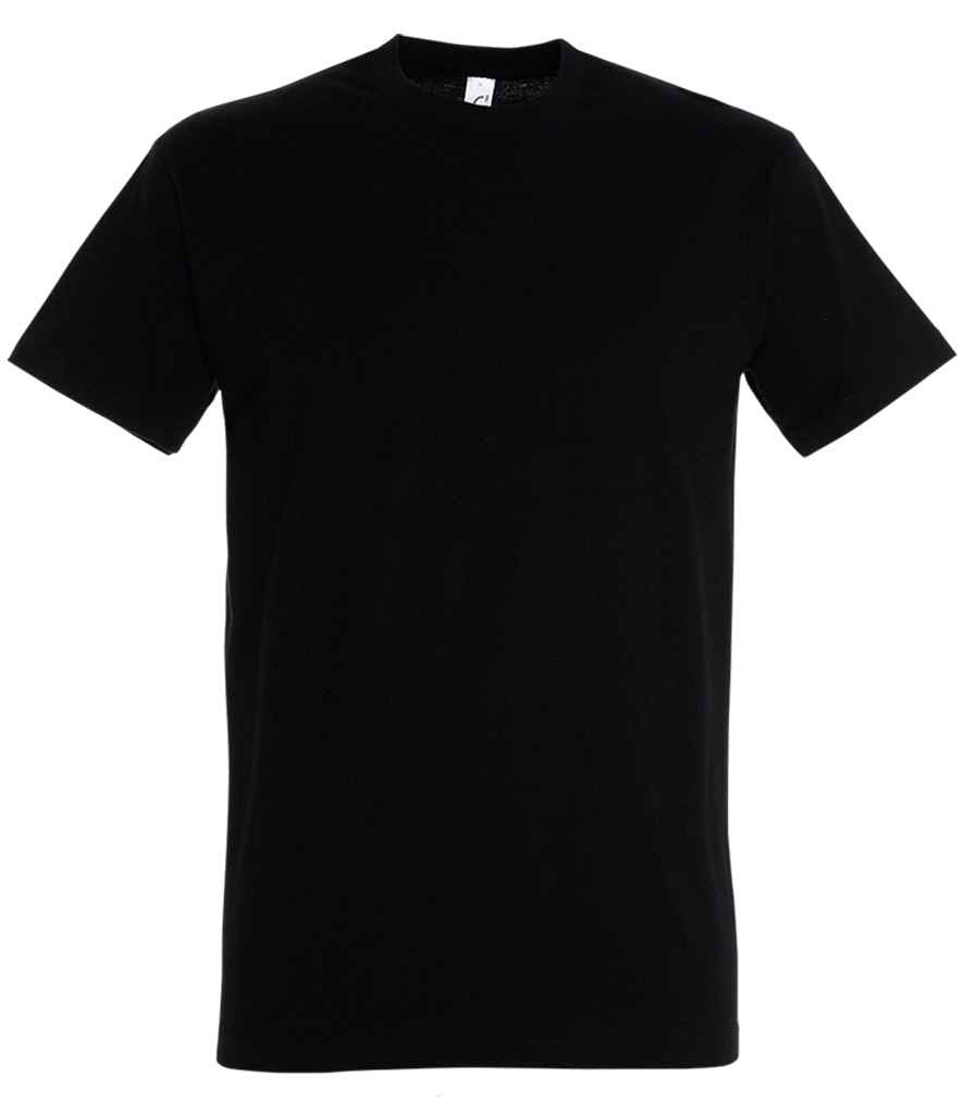 SOL'S Imperial Heavy T-Shirt in Deep Black, front view