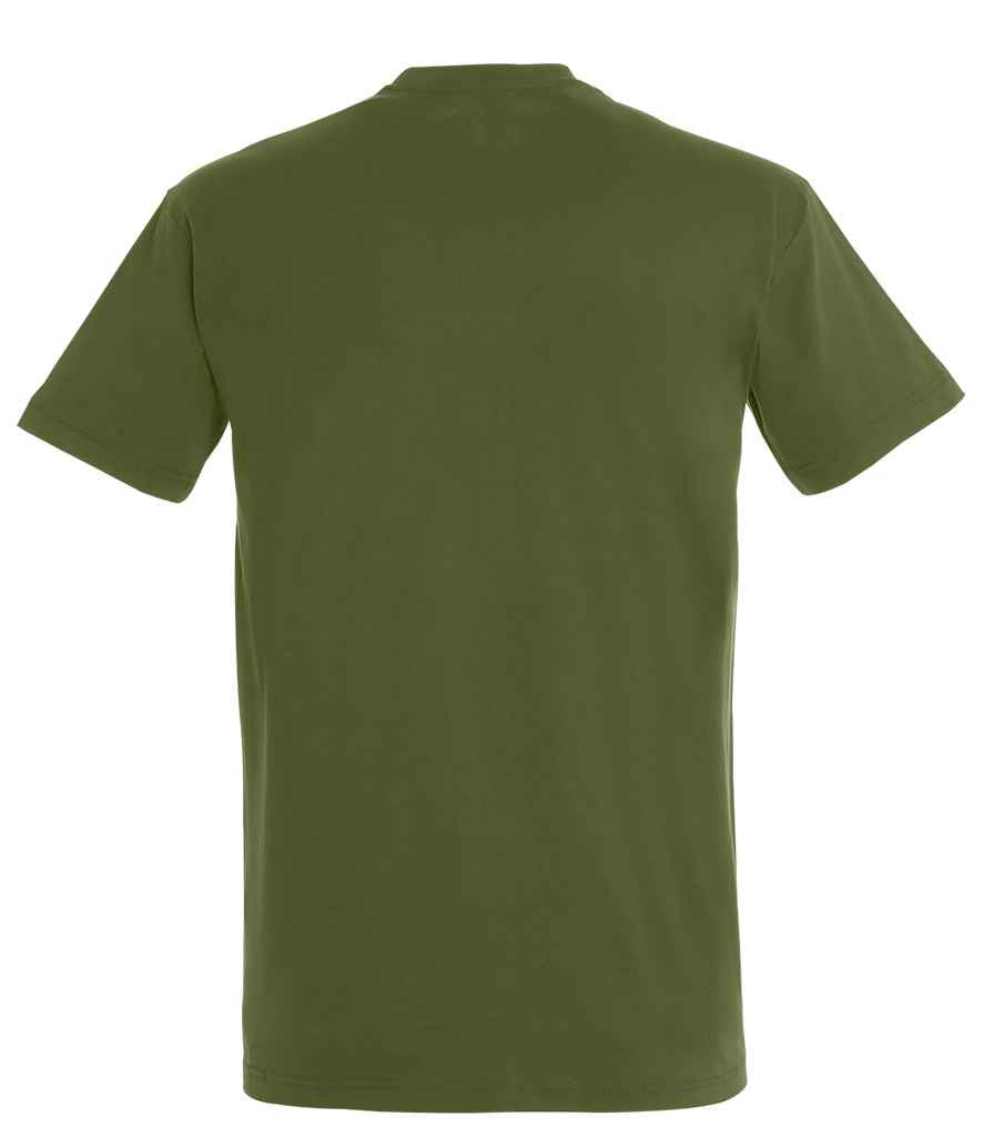 SOL'S Imperial Heavy T-Shirt in Dark Khaki, back view