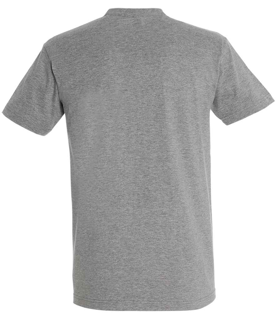 SOL'S Imperial Heavy T-Shirt in Grey Marl, back view