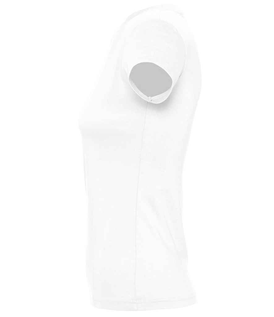 SOL'S Ladies Imperial Heavy T-Shirt in Absolute White, side view