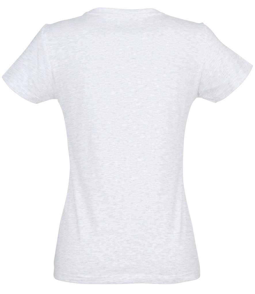 SOL'S Ladies Imperial Heavy T-Shirt in Ash, back view