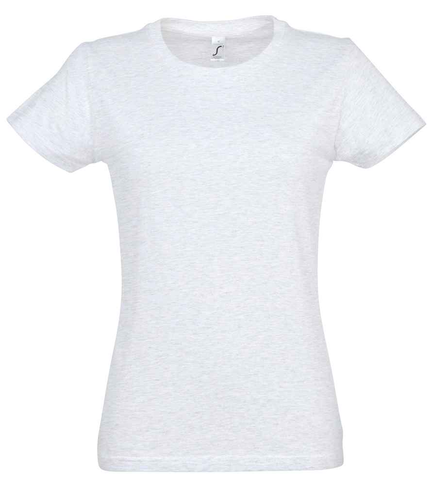 SOL'S Ladies Imperial Heavy T-Shirt in Ash, front view