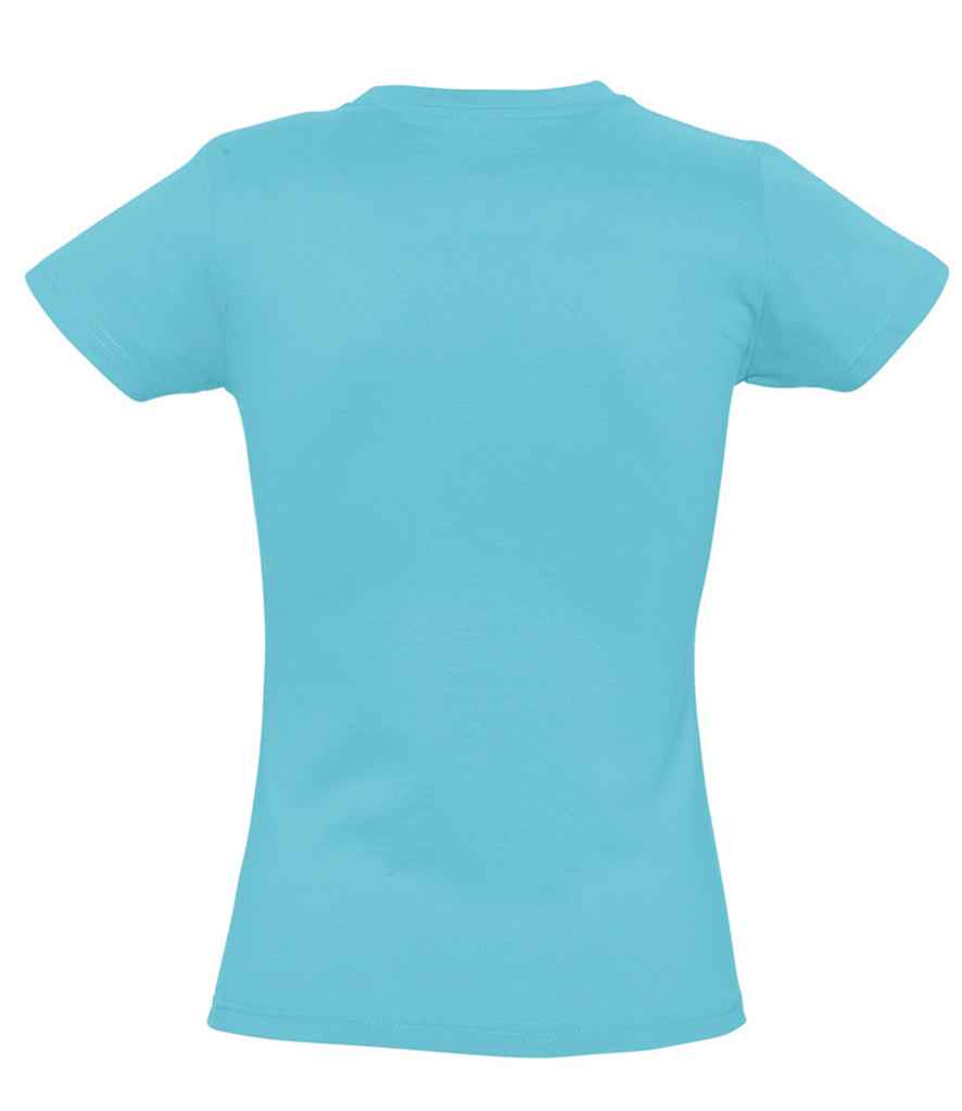 SOL'S Ladies Imperial Heavy T-Shirt in Atoll Blue, back view