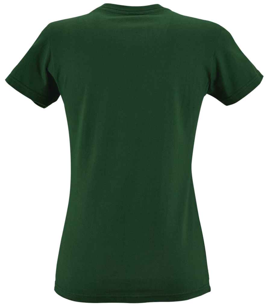 SOL'S Ladies Imperial Heavy T-Shirt in Bottle Green, back view