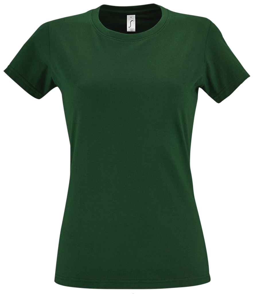 SOL'S Ladies Imperial Heavy T-Shirt in Bottle Green, front view