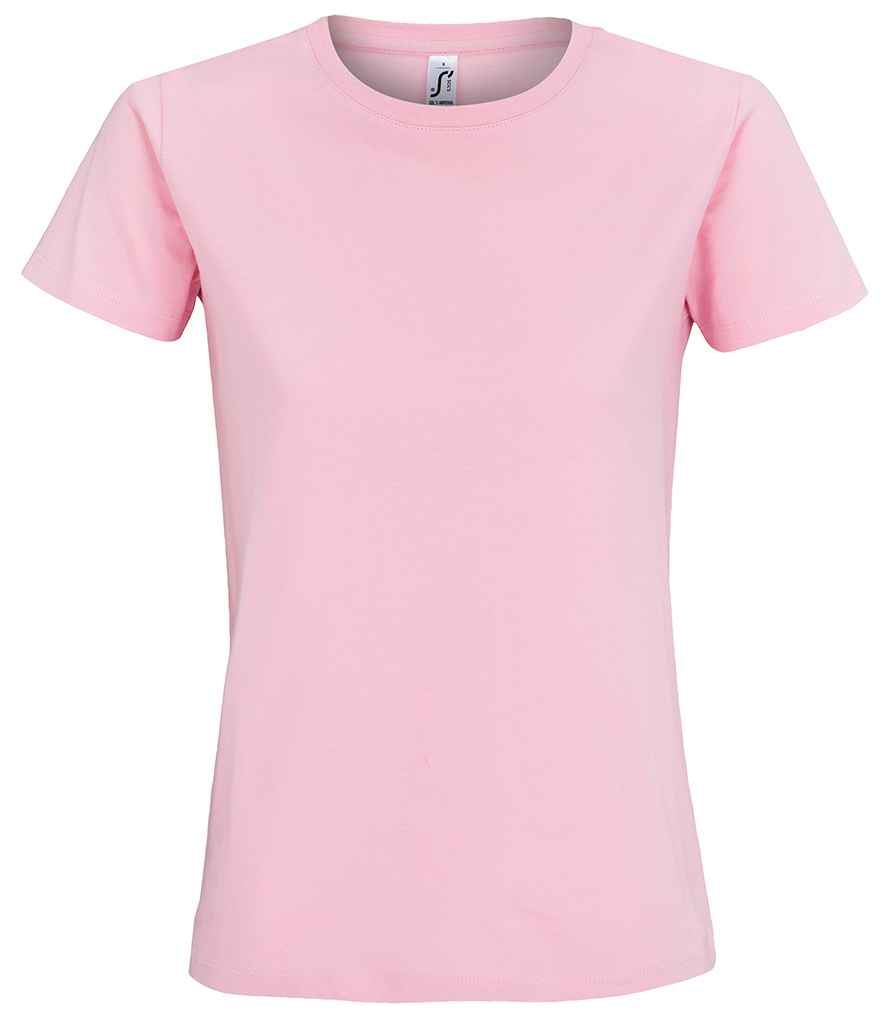 SOL'S Ladies Imperial Heavy T-Shirt in Candy Pink, front view