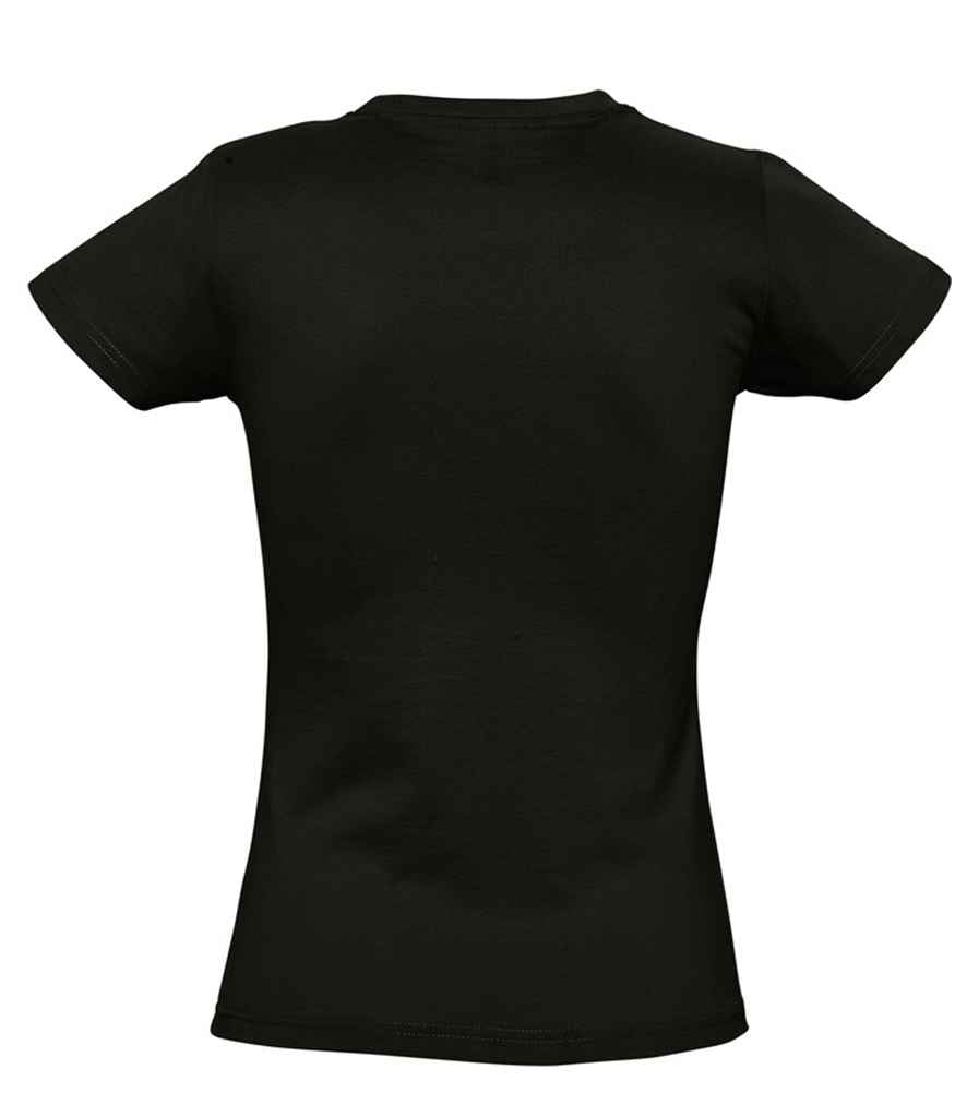 SOL'S Ladies Imperial Heavy T-Shirt in Deep Black, back view