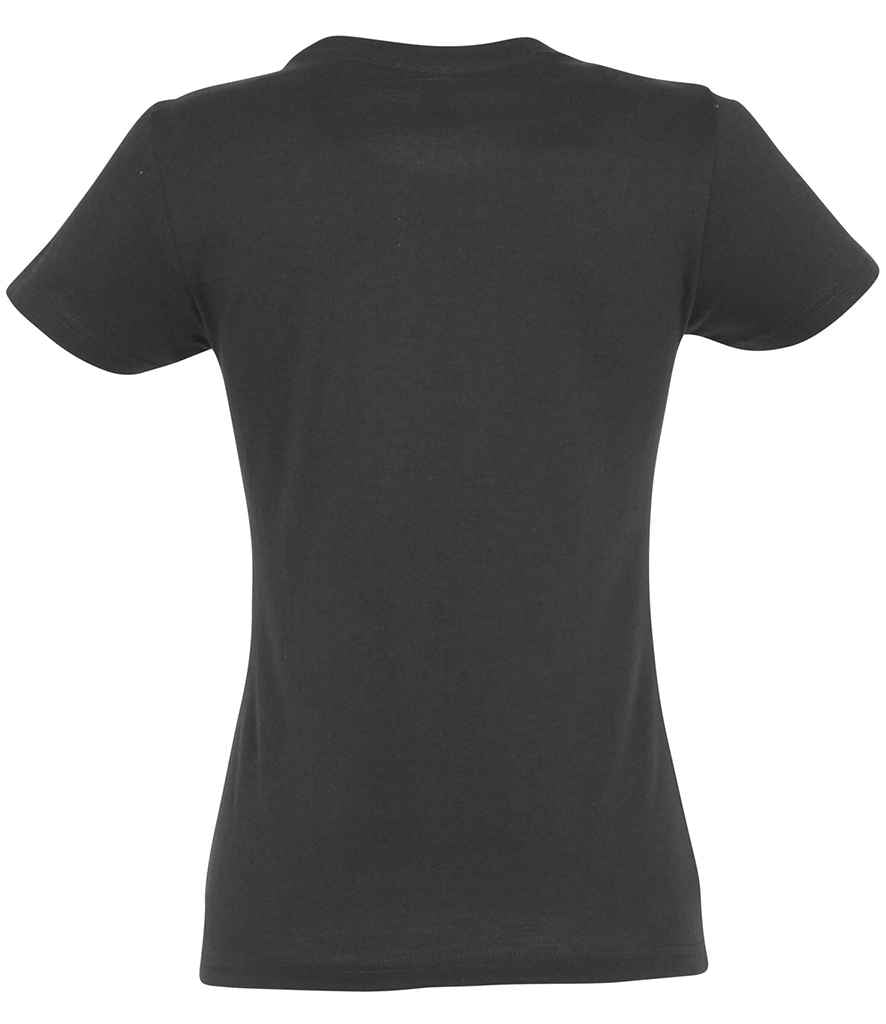 SOL'S Ladies Imperial Heavy T-Shirt in Dark Grey, back view